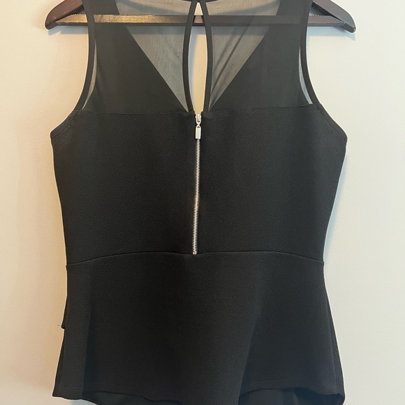 Asymmetrical black top. Mesh shoulder and upper back. - Picture 2 of 2